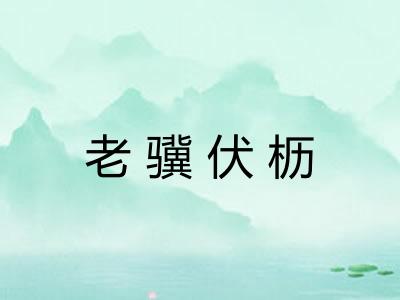 老骥伏枥