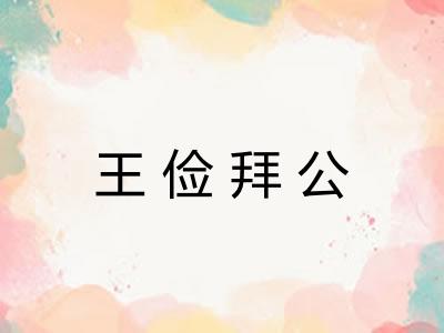 王俭拜公