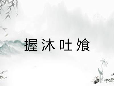 握沐吐飧