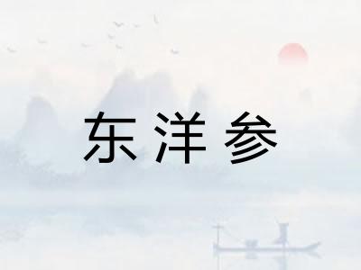 东洋参