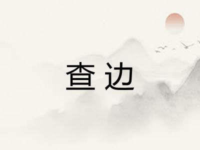 查边