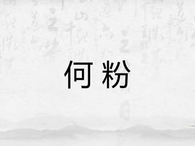 何粉