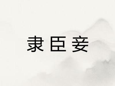 隶臣妾