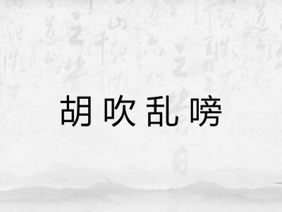 胡吹乱嗙