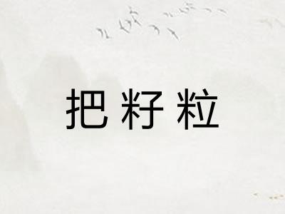 把籽粒