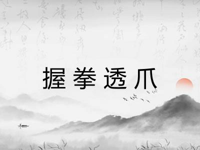 握拳透爪