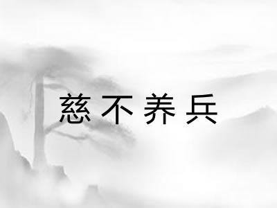 慈不养兵