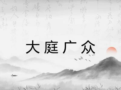 大庭广众