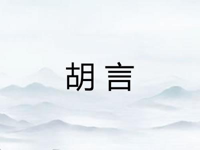 胡言