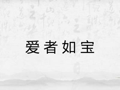 爱者如宝