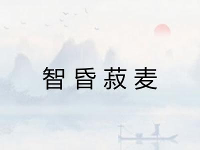 智昏菽麦