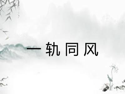 一轨同风