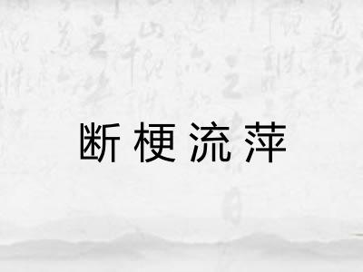断梗流萍