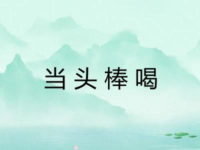 当头棒喝