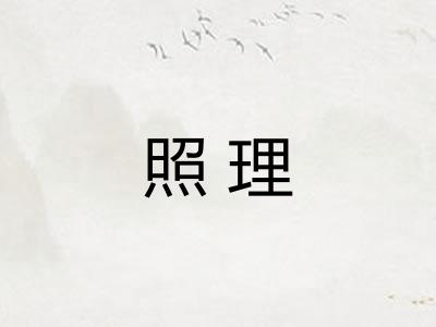 照理