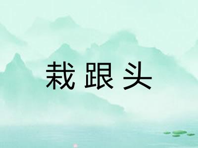 栽跟头