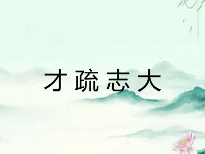才疏志大
