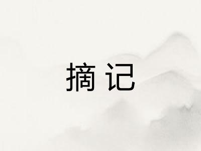摘记