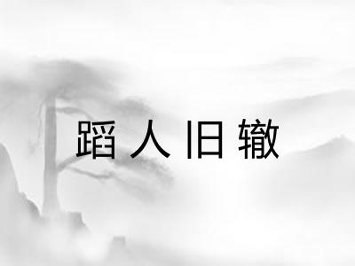 蹈人旧辙