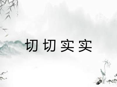 切切实实