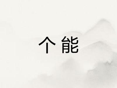 个能