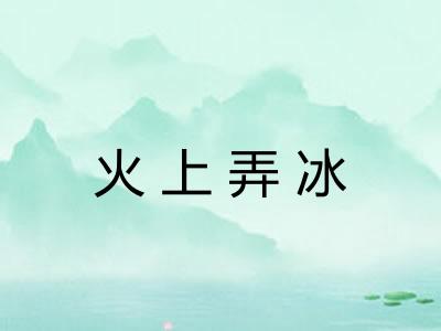 火上弄冰