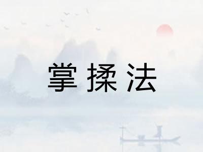 掌揉法