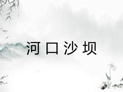 河口沙坝