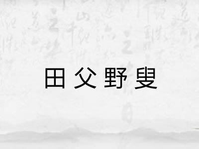 田父野叟