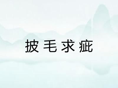 披毛求疵