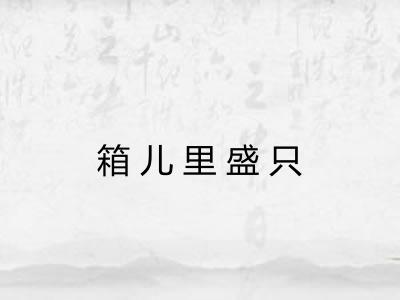箱儿里盛只
