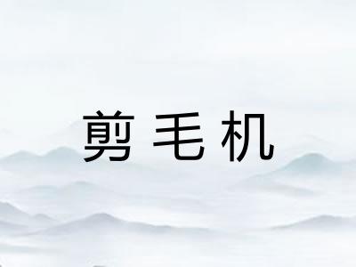 剪毛机
