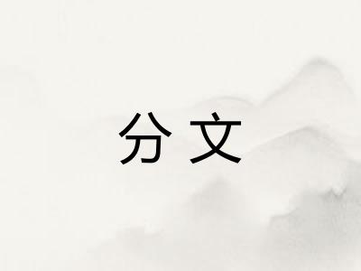 分文