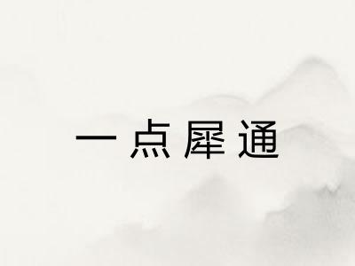 一点犀通