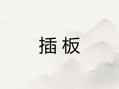 插板