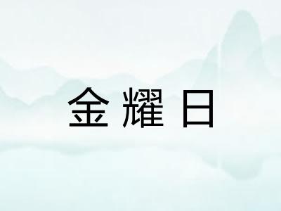 金耀日