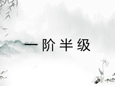 一阶半级