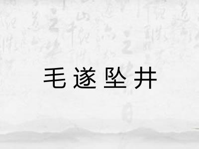 毛遂坠井