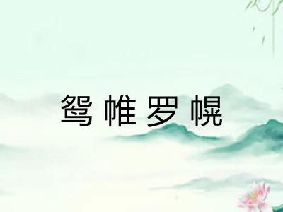 鸳帷罗幌