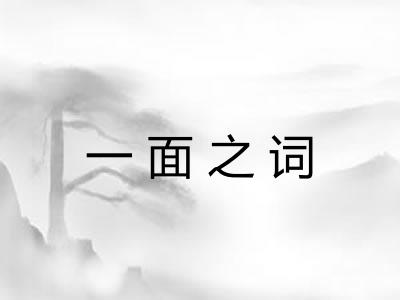 一面之词