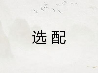 选配