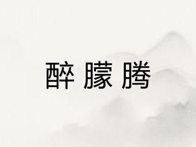 醉朦腾