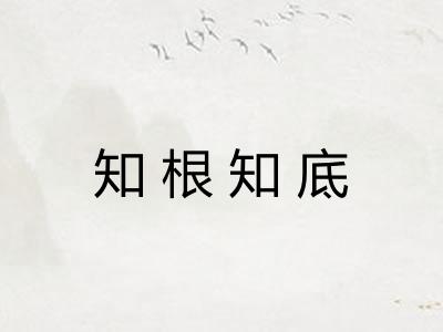 知根知底