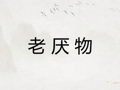 老厌物