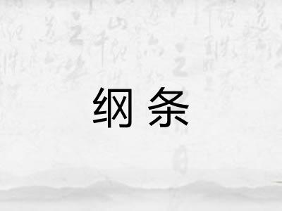 纲条