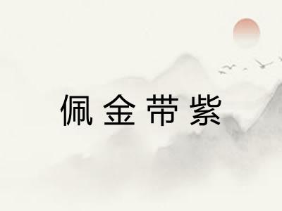 佩金带紫