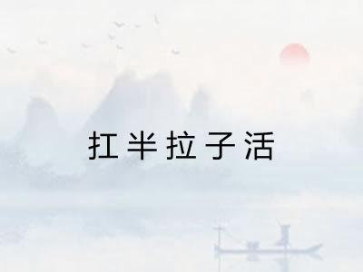 扛半拉子活