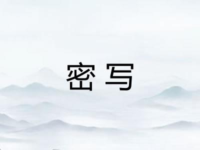 密写