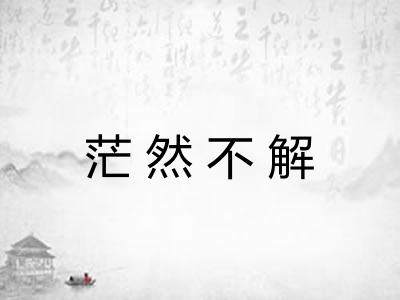 茫然不解