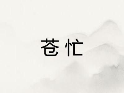 苍忙